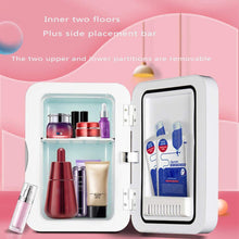 Load image into Gallery viewer, Mini Makeup Fridge Portable Cosmetic Refrigerator Cooler and Warmer Freezer for Perfume Beauty Skincare Products